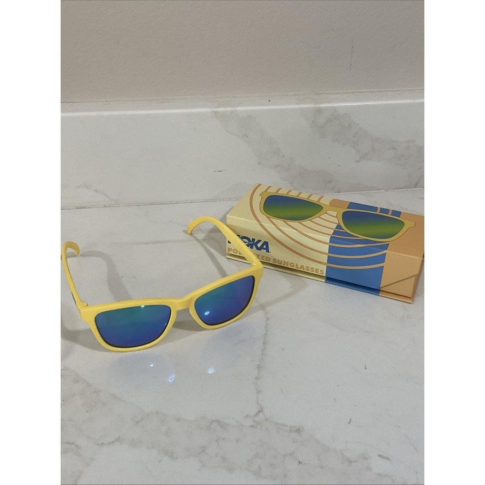 Hoka Yellow Polarized Sunglasses UV400 Lightweight Running Sport Adult Fly Human